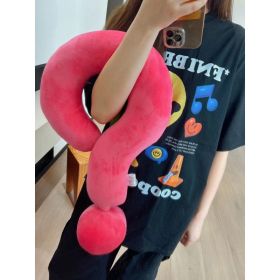 Question Mark Neck Pillow Comfortable Fabric (Option: Rose Red-Large)