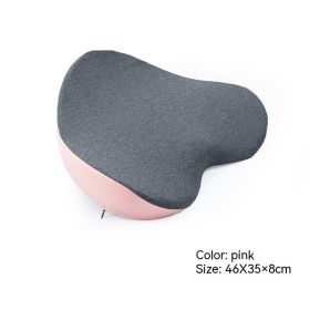 Heart-shaped Seat Cushion Slow Rebound Memory Foam Car Seat (Option: Pink-46x35x8cm)