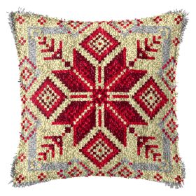 Diy Handmade Christmas Cushion Wool Embroidered Pillow Material Package (Option: BZ387-English Color Printing)