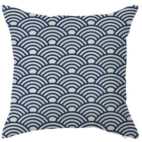 Modern Style Simple Atmospheric Geometric Linen Pillow Cover (Option: 21 Style-45x45cm)