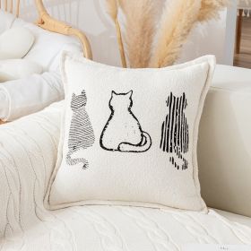 Simple Modern Cartoon Printed Pillow (Option: 45 X45cm Pillow Cover-Three Families)