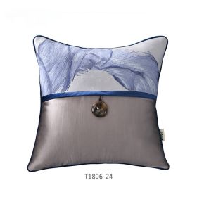 New Chinese Blue Ink Painting Series Pillow Cover (Option: T1806 24-45x45cm)