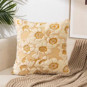 Pastoral Style Home Sofa Cushion Flower Embroidery Pillow Cover (Option: Style 7-45x45cm)