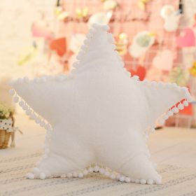 Moon Cloud Five-pointed Star Pillow INS Nordic Style (Option: White Star-1 Piece)