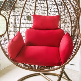 Solid Color Large Rattan Chair Cushion (Option: Wine Red-Detailed Picture)