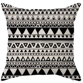 Modern Style Simple Atmospheric Geometric Linen Pillow Cover (Option: 15 Style-45x45cm)