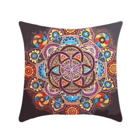 Retro Ethnic Style Mandala Pillow Cover (Option: 01p02 Style-45x45cm)