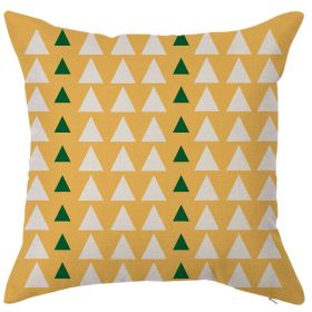 Modern Style Simple Atmospheric Geometric Linen Pillow Cover (Option: Style-45x45cm)