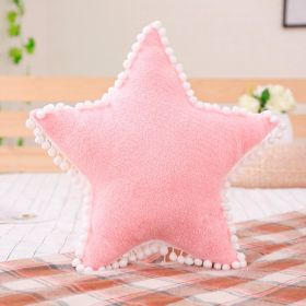 Moon Cloud Five-pointed Star Pillow INS Nordic Style (Option: Pink Star-1 Piece)