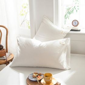 Pastoral Style Full Cotton Pillowcase (Option: White-30x50cm)