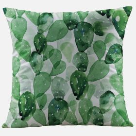 Nordic Style Plant Flower Pillow Waist Pillowcase (Option: 8Style-45x45cm)