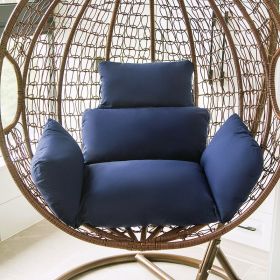 Solid Color Large Rattan Chair Cushion (Option: Navy Blue-Detailed Picture)