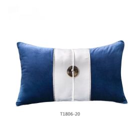 New Chinese Blue Ink Painting Series Pillow Cover (Option: T1806 20-30x50cm)