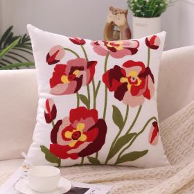 Pastoral Ins Home Couch Pillow Bed Head Cushion Cover (Option: Flower Series Style 4-45 X45cm Without Core)