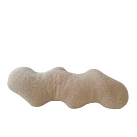 Special-shaped Pillow Sofa Cushion Long Bedside Soft Cushion (Option: Bend Apricot-See Details)