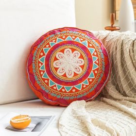 Moroccan Ethnic Style Hand-embroidered Round Pillow Cover (Option: 45cm Single Pillowcase-Theodore E)