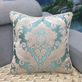 European Style Living Room Sofa Pillow Cover (Option: Lake Blue Green-60X60CM Without Core)