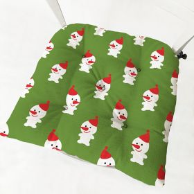 Cotton-filled Thickened Cotton And Linen Printing Chair Cushion (Option: Square Christmas Series 2 7-Cotton And Linen)