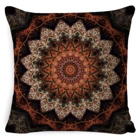 Bohemian Style Mandala Bedside And Sofa Cushion American Retro Linen Pillow Cover (Option: Style 12-45x45 Pillowcase Pillow Core)