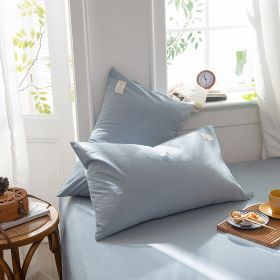 Pastoral Style Full Cotton Pillowcase (Option: Elegant Blue-40x60cm)